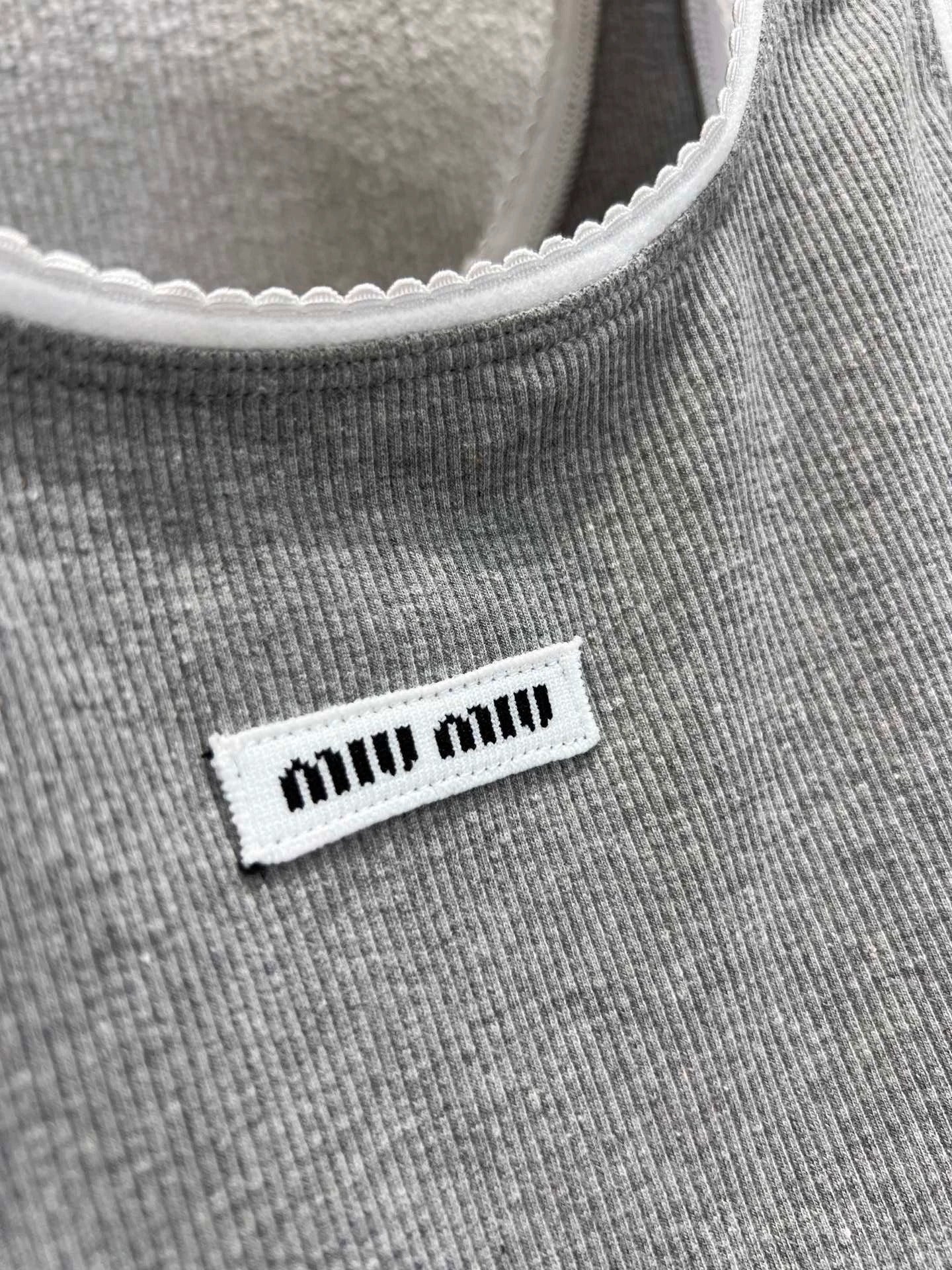 25Ss Spring and Summer New Style Letter Micro Logo Lace Small Vest