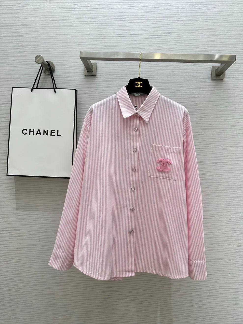 Pink striped vintage style shirt (vintage series)