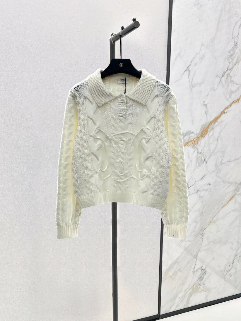 25fw Collar Knitted Top