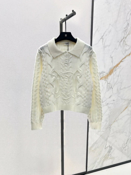 25fw Collar Knitted Top