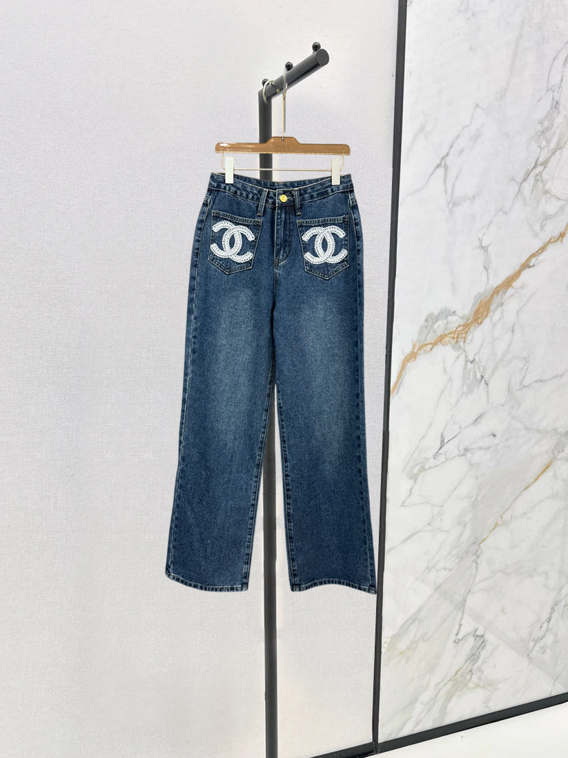 25fw High waisted wide leg straight leg pants