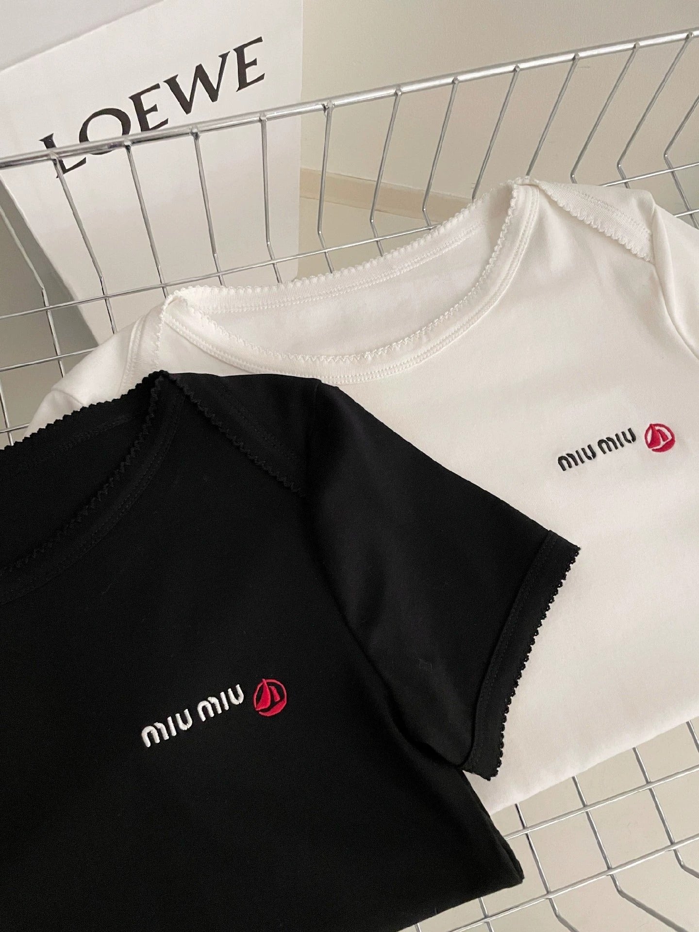 25ss all-match round neck knitted short sleeves