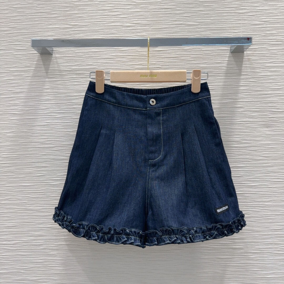 Classic Lightweight Denim Cropped Vest & Shorts Set