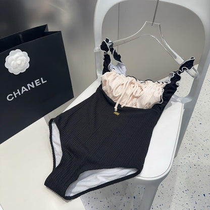 25 Ribbon Pink Chest One-piece Swimsuit