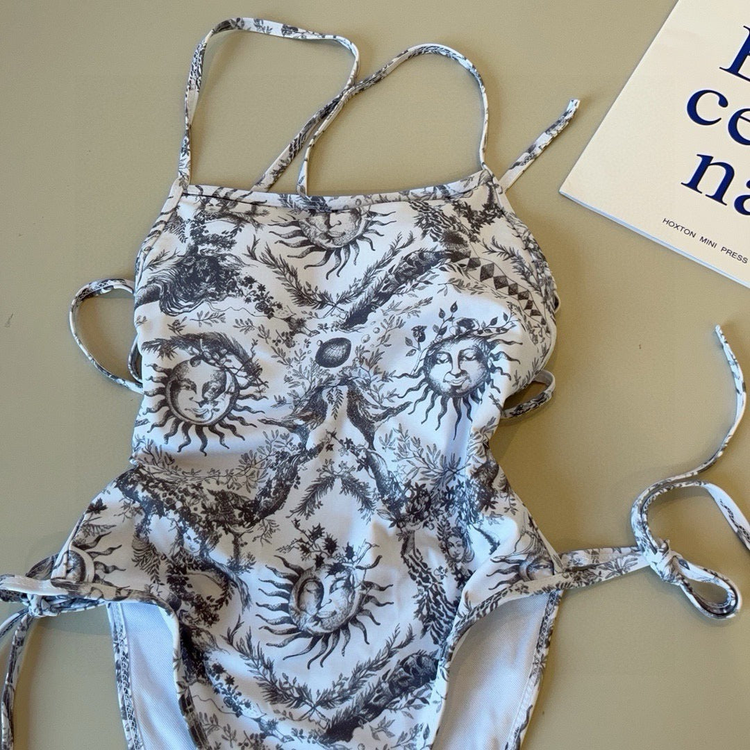25 Sun Print One Piece Swimsuit