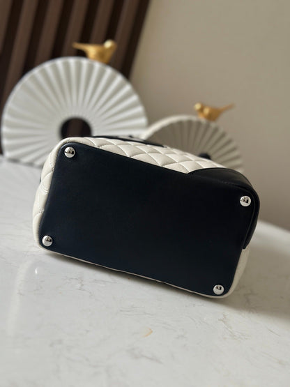 Cowhide Large Vegetable Blue Bag