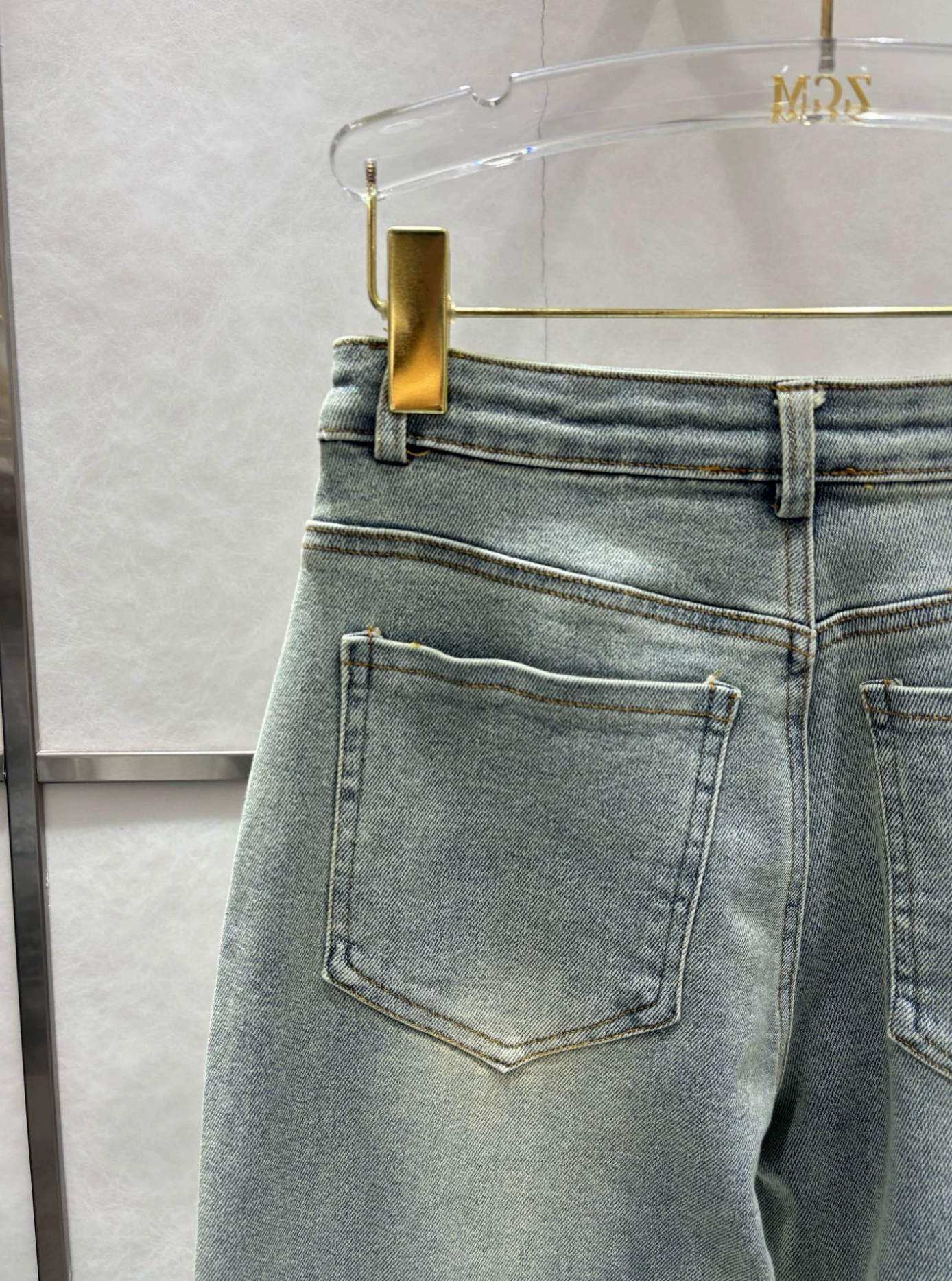 25 Heavy Embroidery Letter Jeans