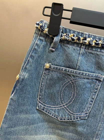 25 Nostalgic Washed Denim Skirt