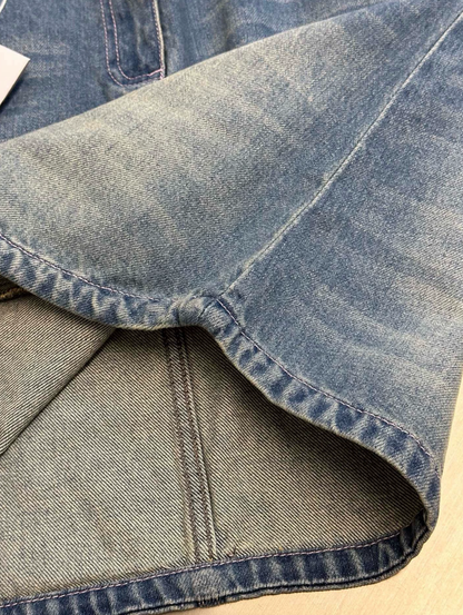 25 Nostalgic Washed Denim Skirt