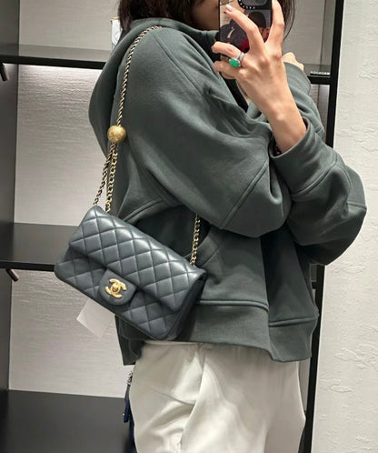 CF20 Golden Globe CLASSIC HANDBAG  Lambskin Rose Red