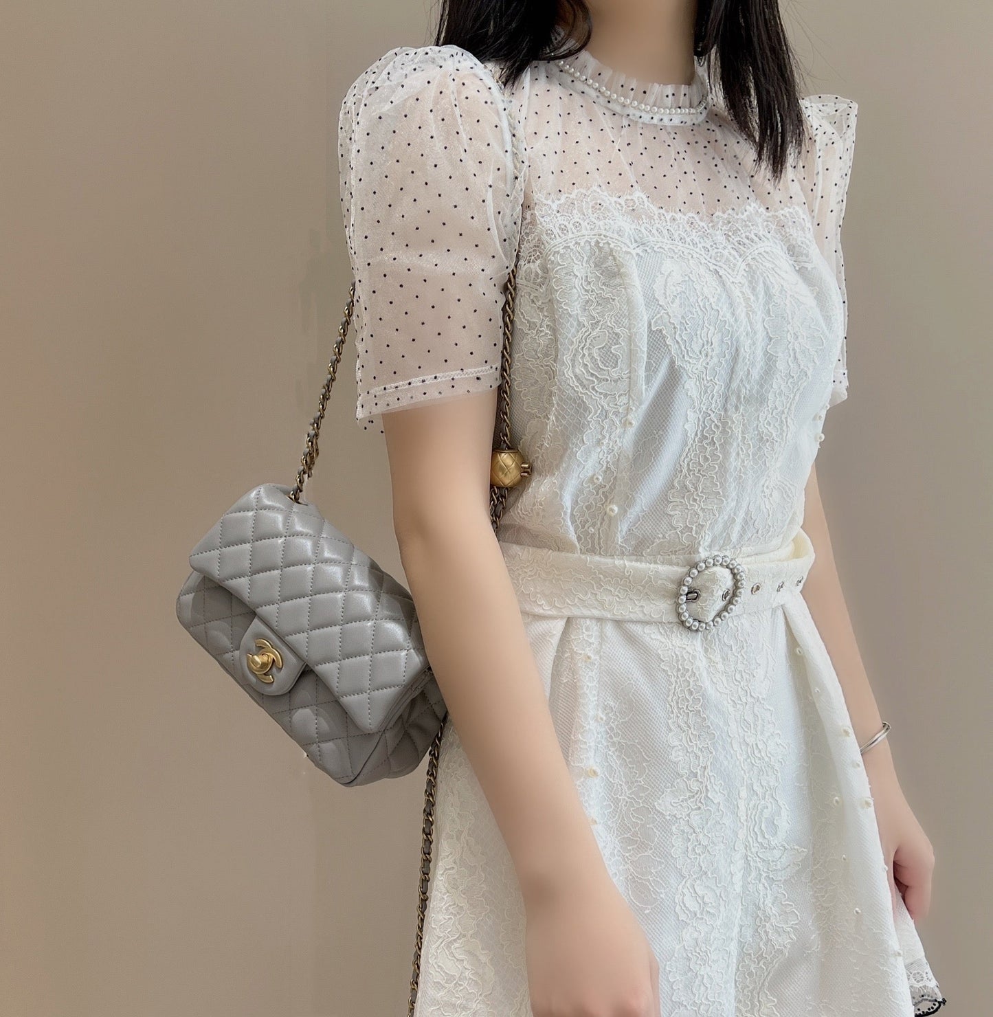 CF20 Golden Globe CLASSIC HANDBAG  Lambskin Rose Red