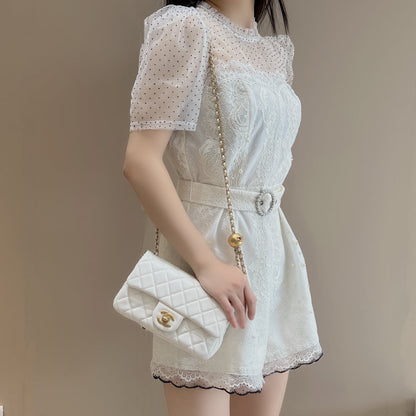 CF20 Golden Globe CLASSIC HANDBAG  Lambskin Rose Red