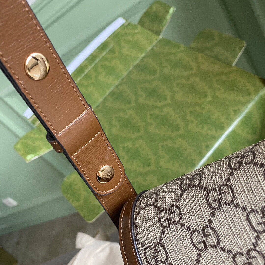 Horsebit 1955 small shoulder bag Beige and ebony