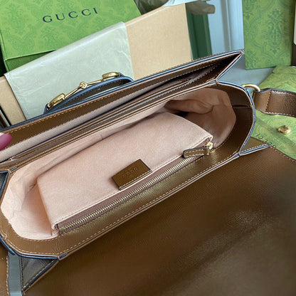 Horsebit 1955 small shoulder bag Beige and ebony