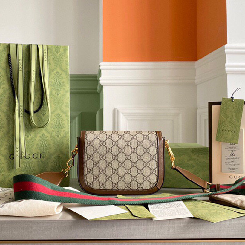 Horsebit 1955 mini shoulder bag Beige and ebony