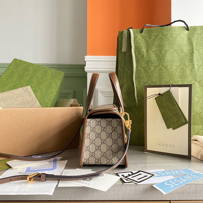 Horsebit 1955 Mini shoulder bag Beige and ebony