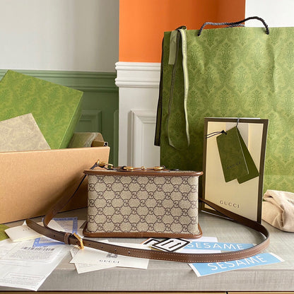 Horsebit 1955 Mini shoulder bag Beige and ebony