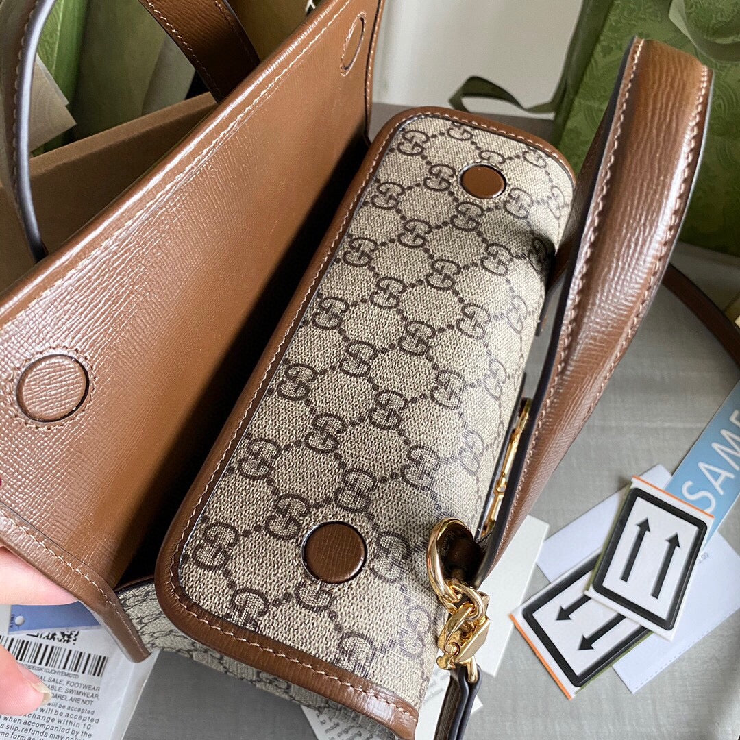 Horsebit 1955 Mini shoulder bag Beige and ebony