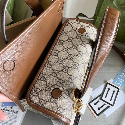 Horsebit 1955 Mini shoulder bag Beige and ebony