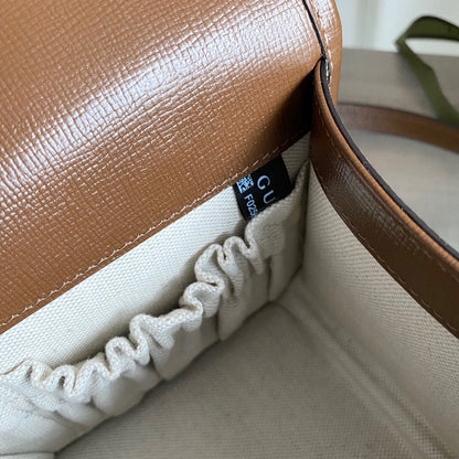 Horsebit 1955 Mini shoulder bag Beige and ebony