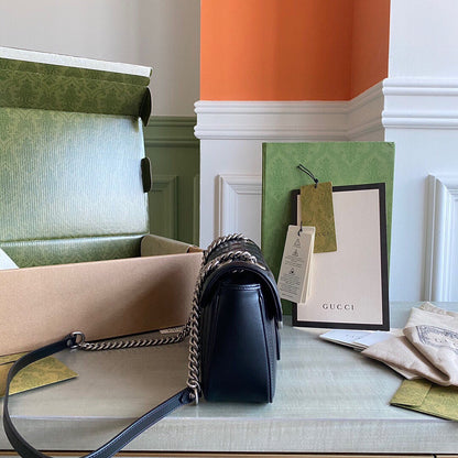 Marmont small shoulder bag Black / White / Dusty Pink / Gray Blue