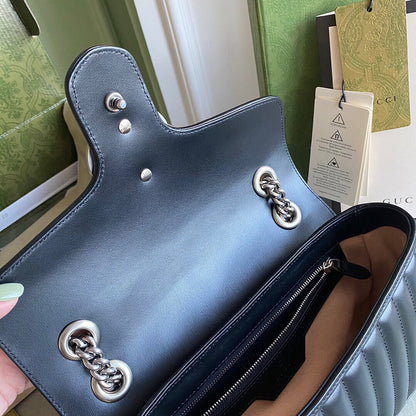 Marmont small shoulder bag Black / White / Dusty Pink / Gray Blue