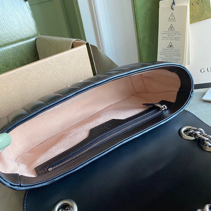 Marmont small shoulder bag Black / White / Dusty Pink / Gray Blue