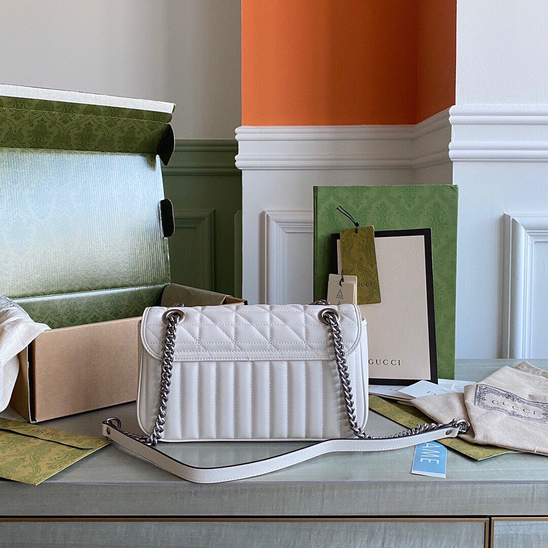 Marmont small shoulder bag Black / White / Dusty Pink / Gray Blue