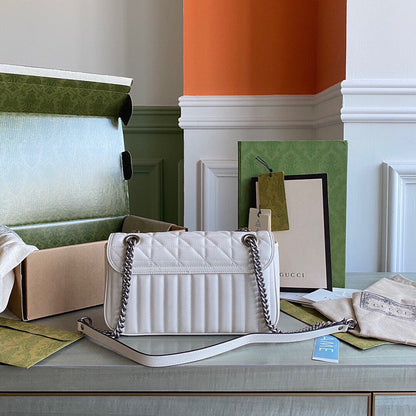 Marmont small shoulder bag Black / White / Dusty Pink / Gray Blue