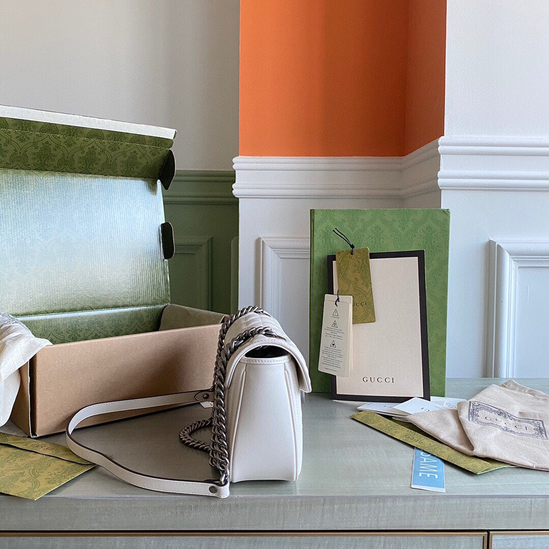 Marmont small shoulder bag Black / White / Dusty Pink / Gray Blue