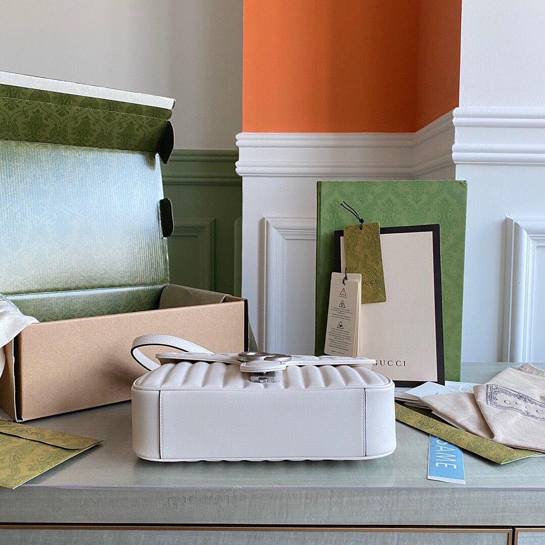 Marmont small shoulder bag Black / White / Dusty Pink / Gray Blue