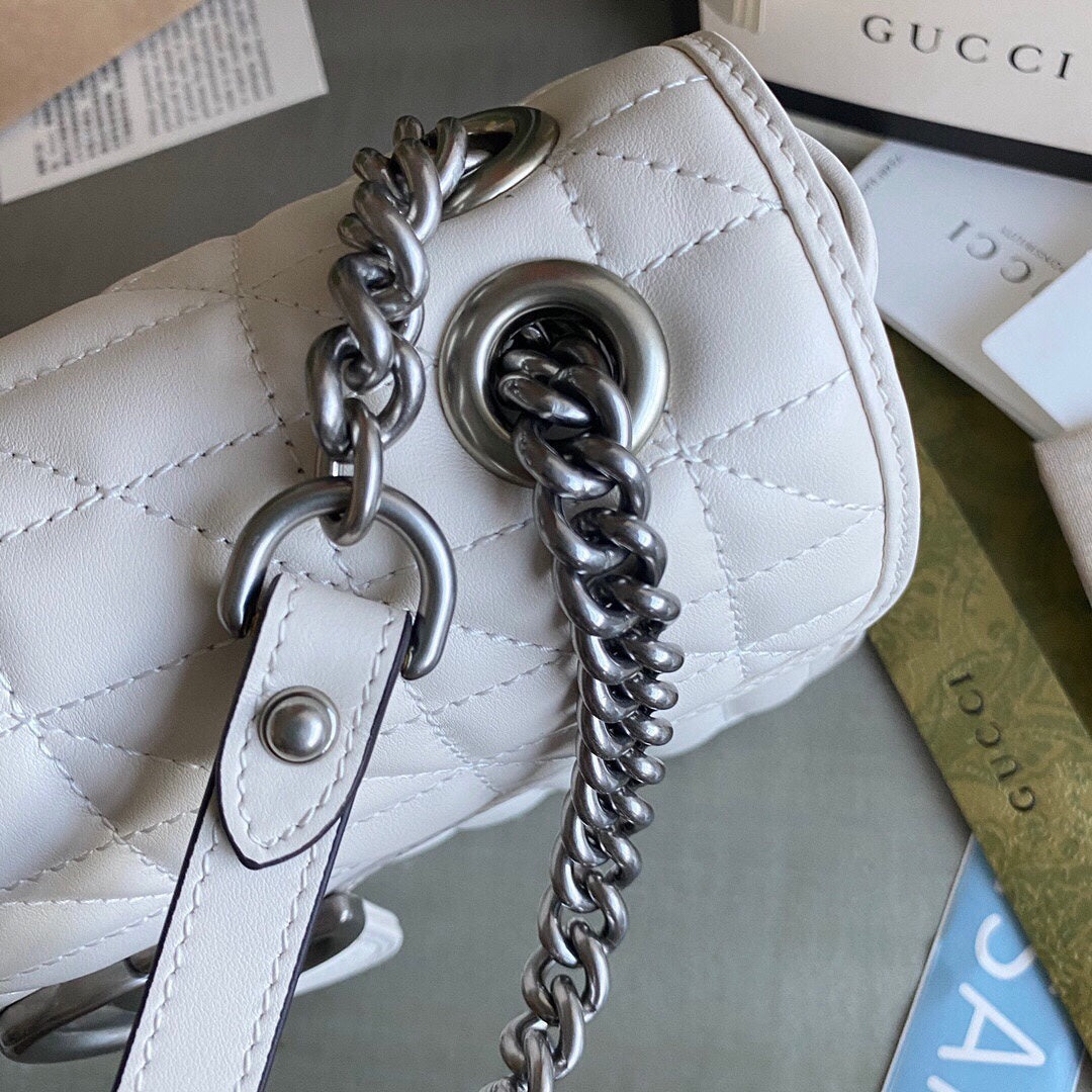 Marmont small shoulder bag Black / White / Dusty Pink / Gray Blue