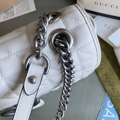 Marmont small shoulder bag Black / White / Dusty Pink / Gray Blue