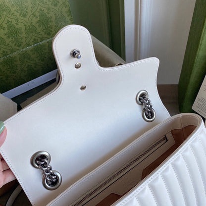 Marmont small shoulder bag Black / White / Dusty Pink / Gray Blue