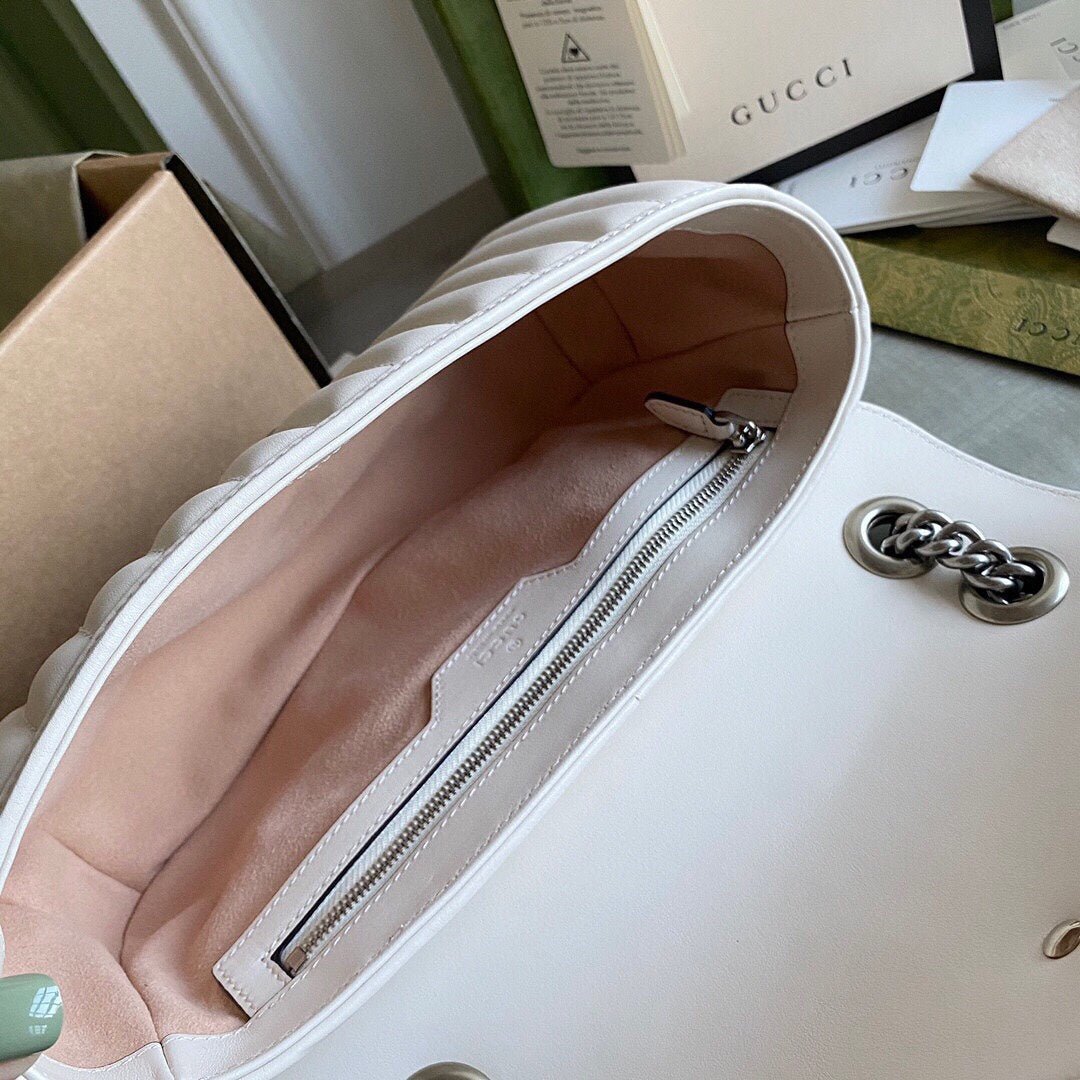 Marmont small shoulder bag Black / White / Dusty Pink / Gray Blue