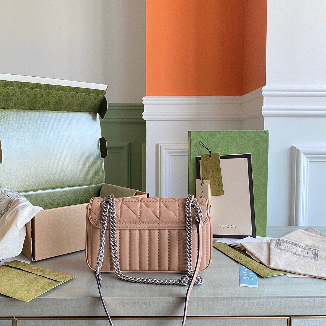 Marmont small shoulder bag Black / White / Dusty Pink / Gray Blue