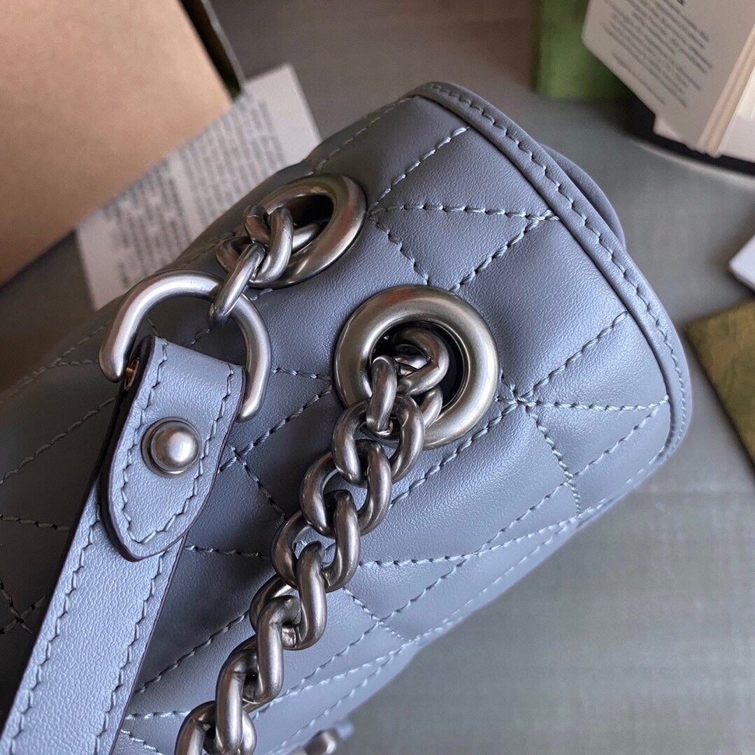 Marmont small shoulder bag Black / White / Dusty Pink / Gray Blue