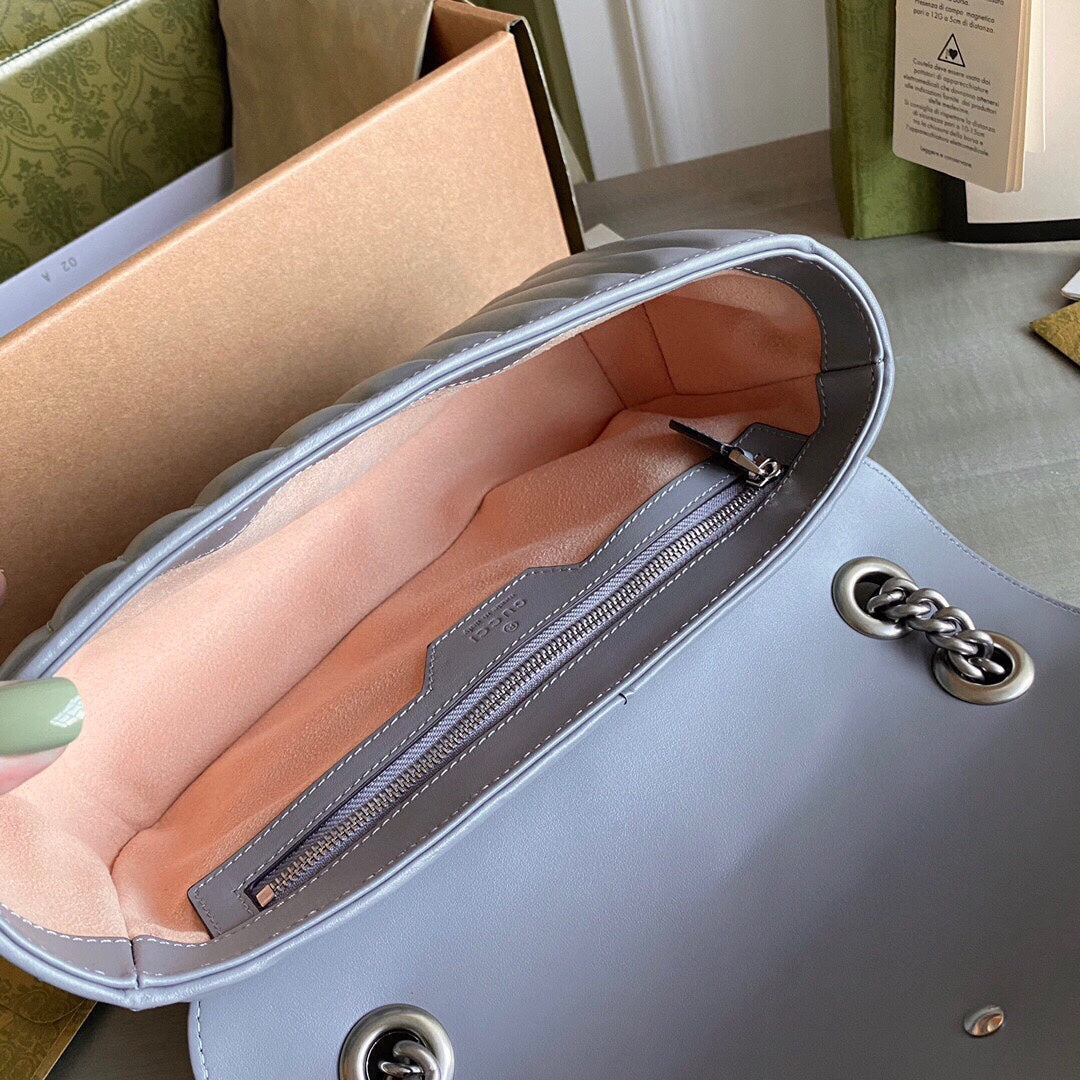 Marmont small shoulder bag Black / White / Dusty Pink / Gray Blue