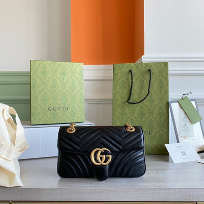 Marmont small shoulder bag Black / White / Red / Gray Blue