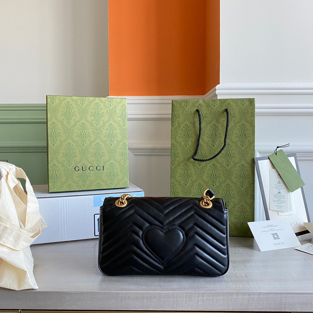 Marmont small shoulder bag Black / White / Red / Gray Blue