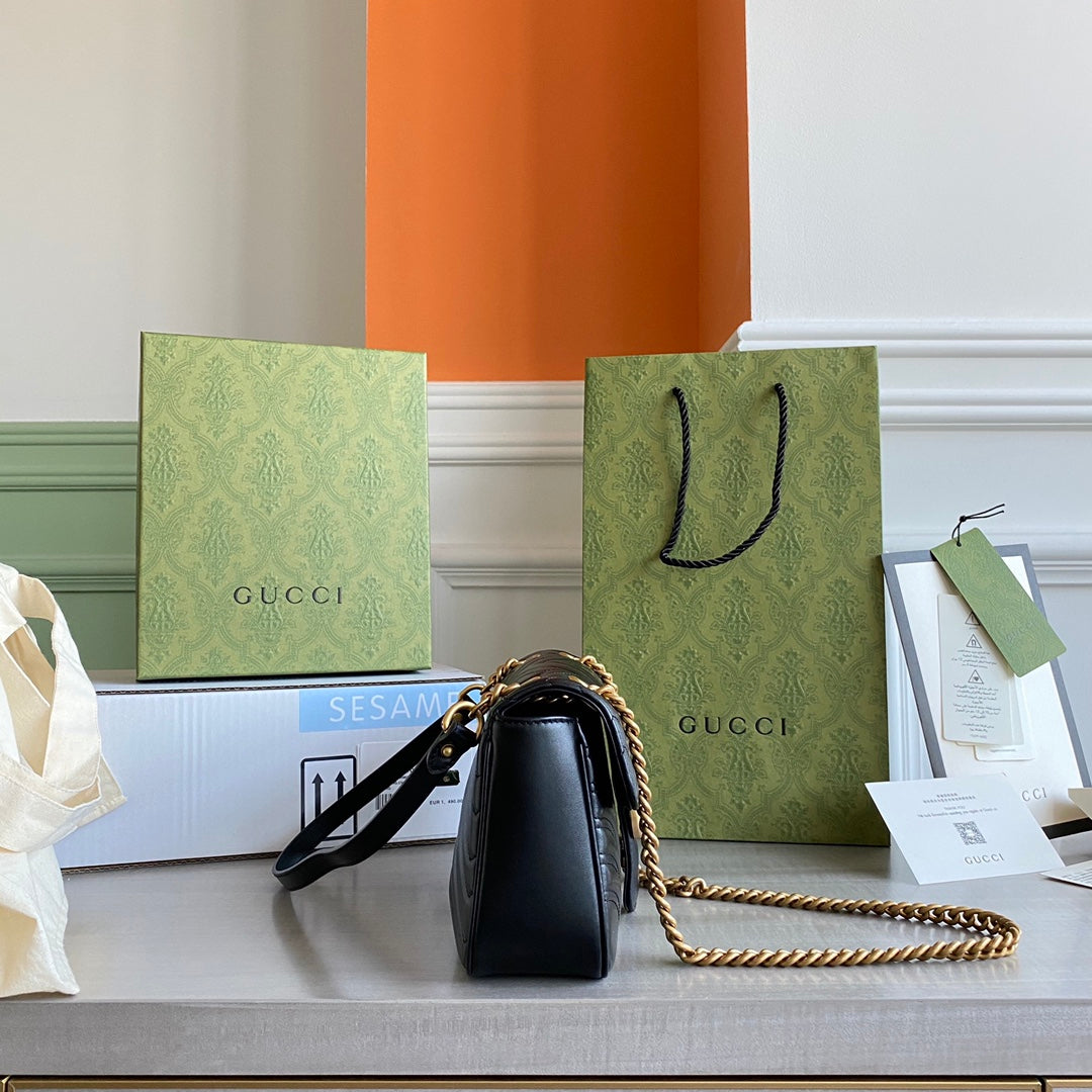 Marmont small shoulder bag Black / White / Red / Gray Blue