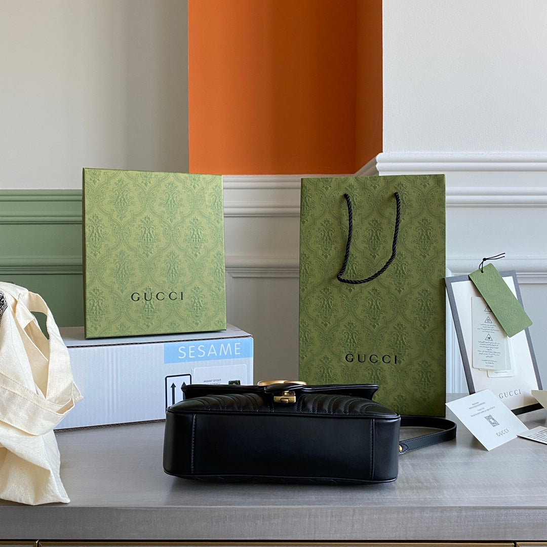 Marmont small shoulder bag Black / White / Red / Gray Blue