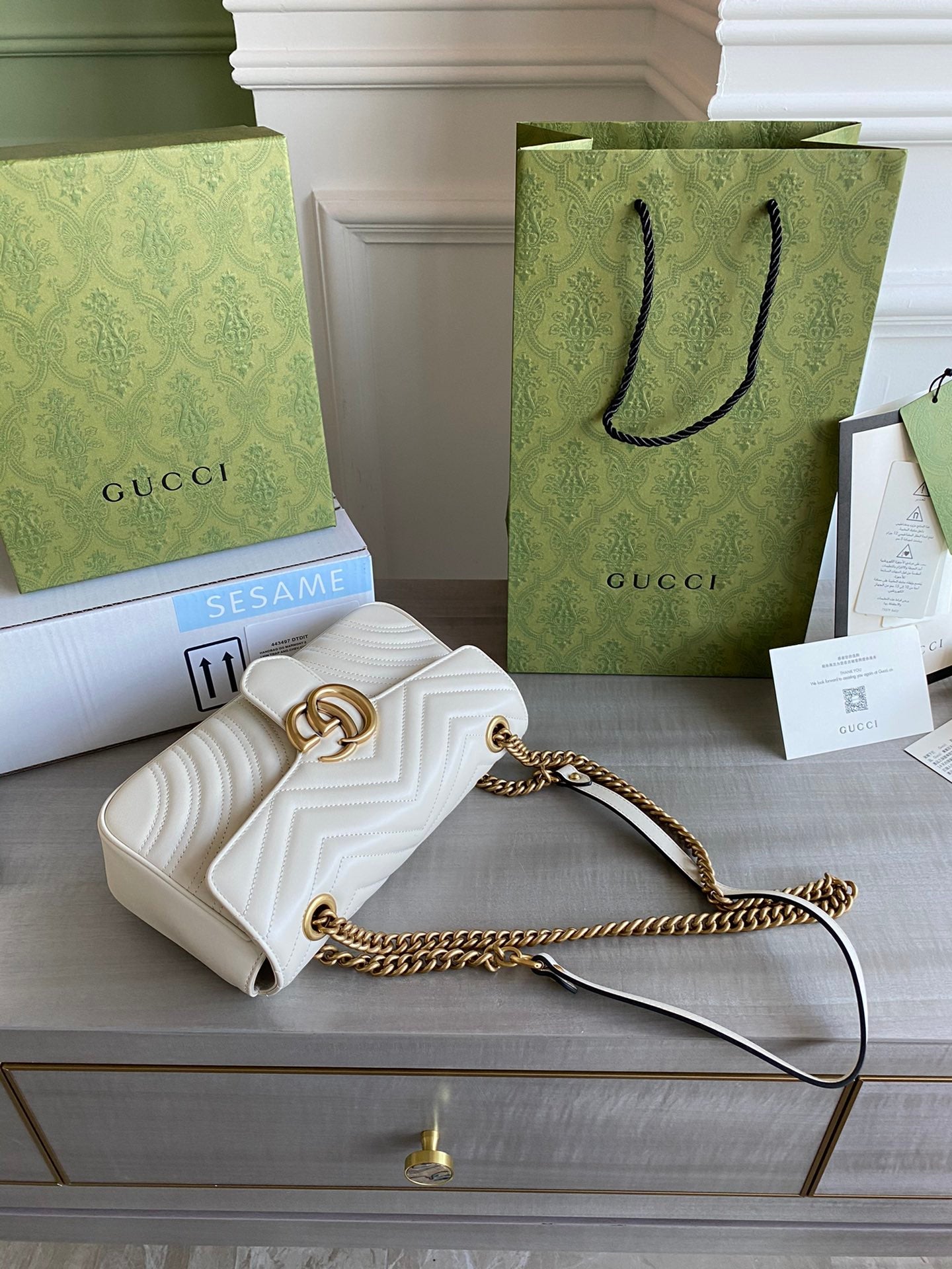 Marmont small shoulder bag Black / White / Red / Gray Blue