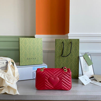 Marmont small shoulder bag Black / White / Red / Gray Blue