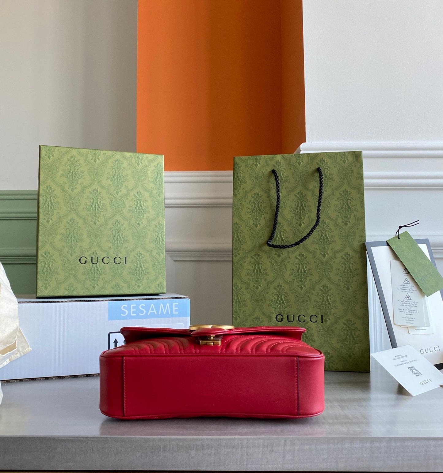 Marmont small shoulder bag Black / White / Red / Gray Blue