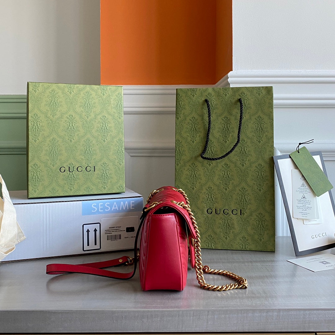 Marmont small shoulder bag Black / White / Red / Gray Blue