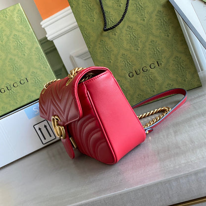 Marmont small shoulder bag Black / White / Red / Gray Blue