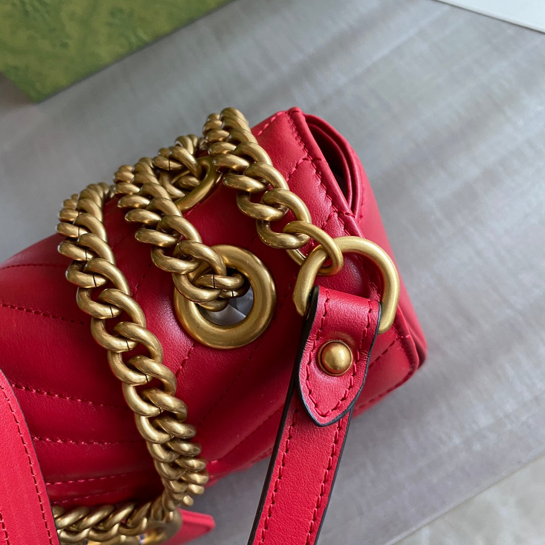 Marmont small shoulder bag Black / White / Red / Gray Blue