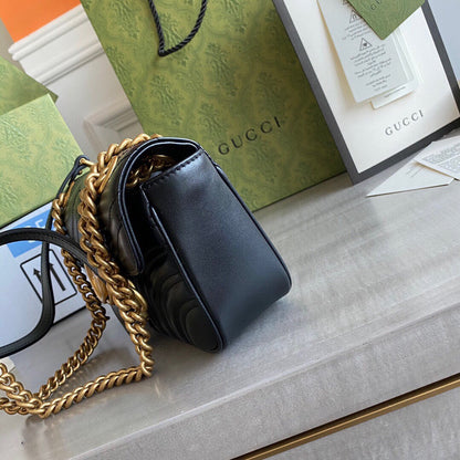 Marmont mini shoulder bag Black / White / Red / Gray Blue