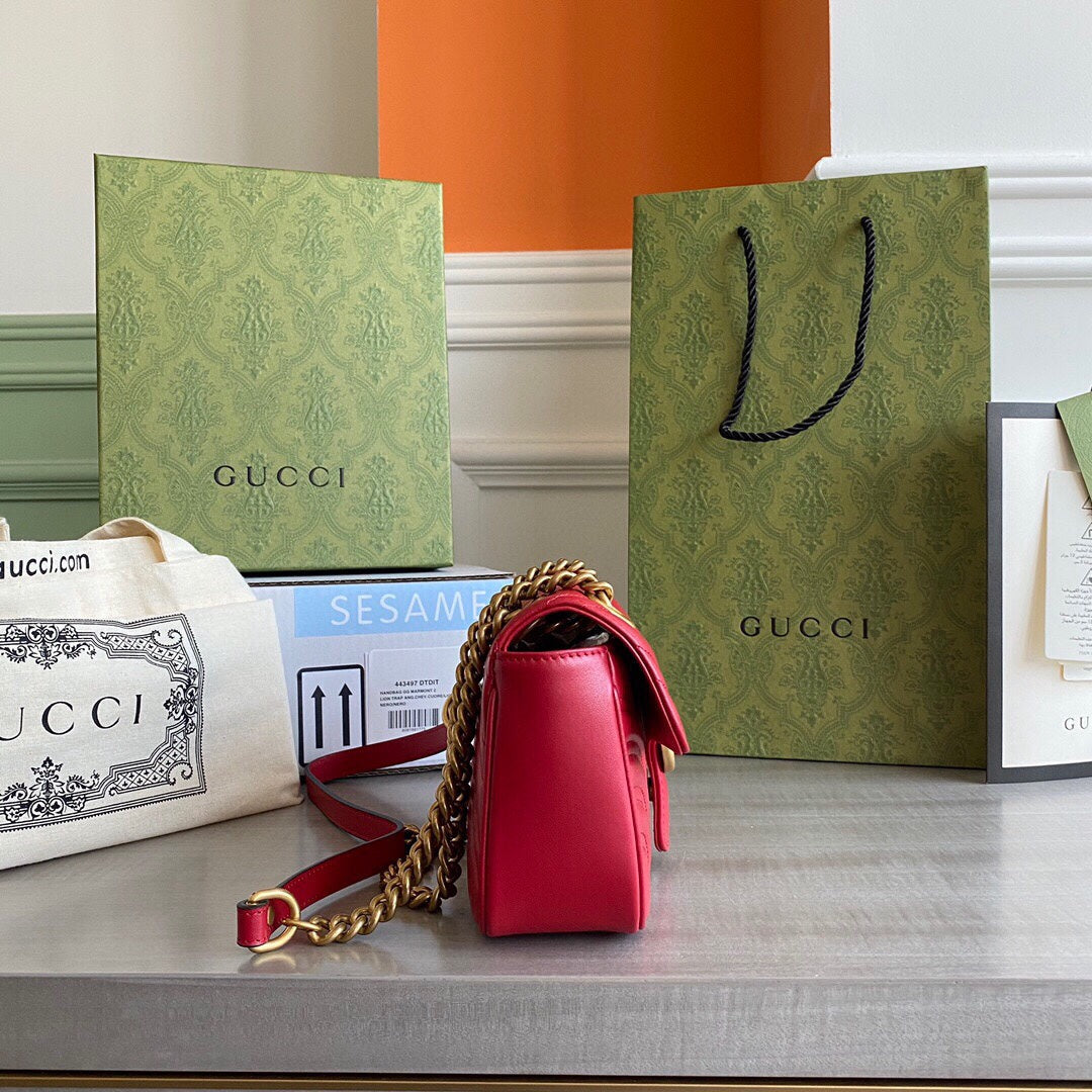 Marmont mini shoulder bag Black / White / Red / Gray Blue